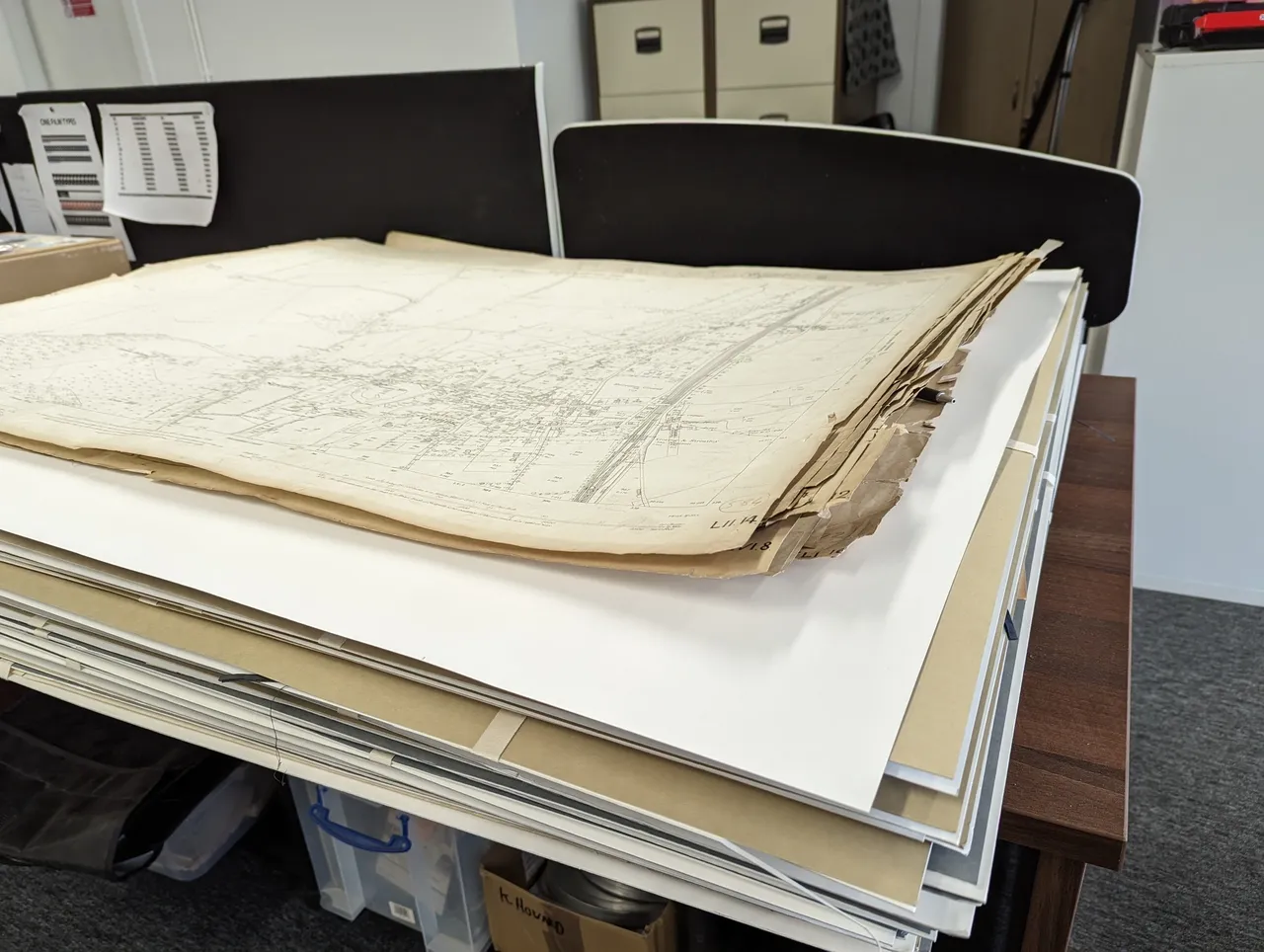 OS Parchment Map Scanning in Oxford UK